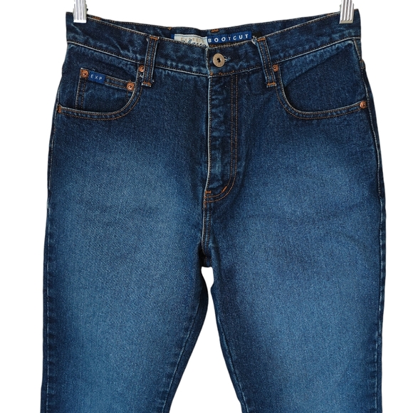 Vintage Express Bleus Women's Petite 7/8 High Waisted Bootcut Jeans - Picture 2 of 9